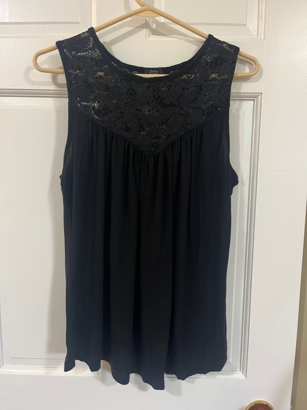 Storm Black Lace Yoke Sleeveless Camisole
